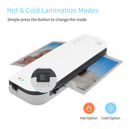OSMILE SL289 Ensemble De Machine À Plastifier De Bureau Format A4 Stratification Chaude Et Froide Système À 2 Rouleaux 9 Pouces Largeur Maximale Pour A4/A5/A6