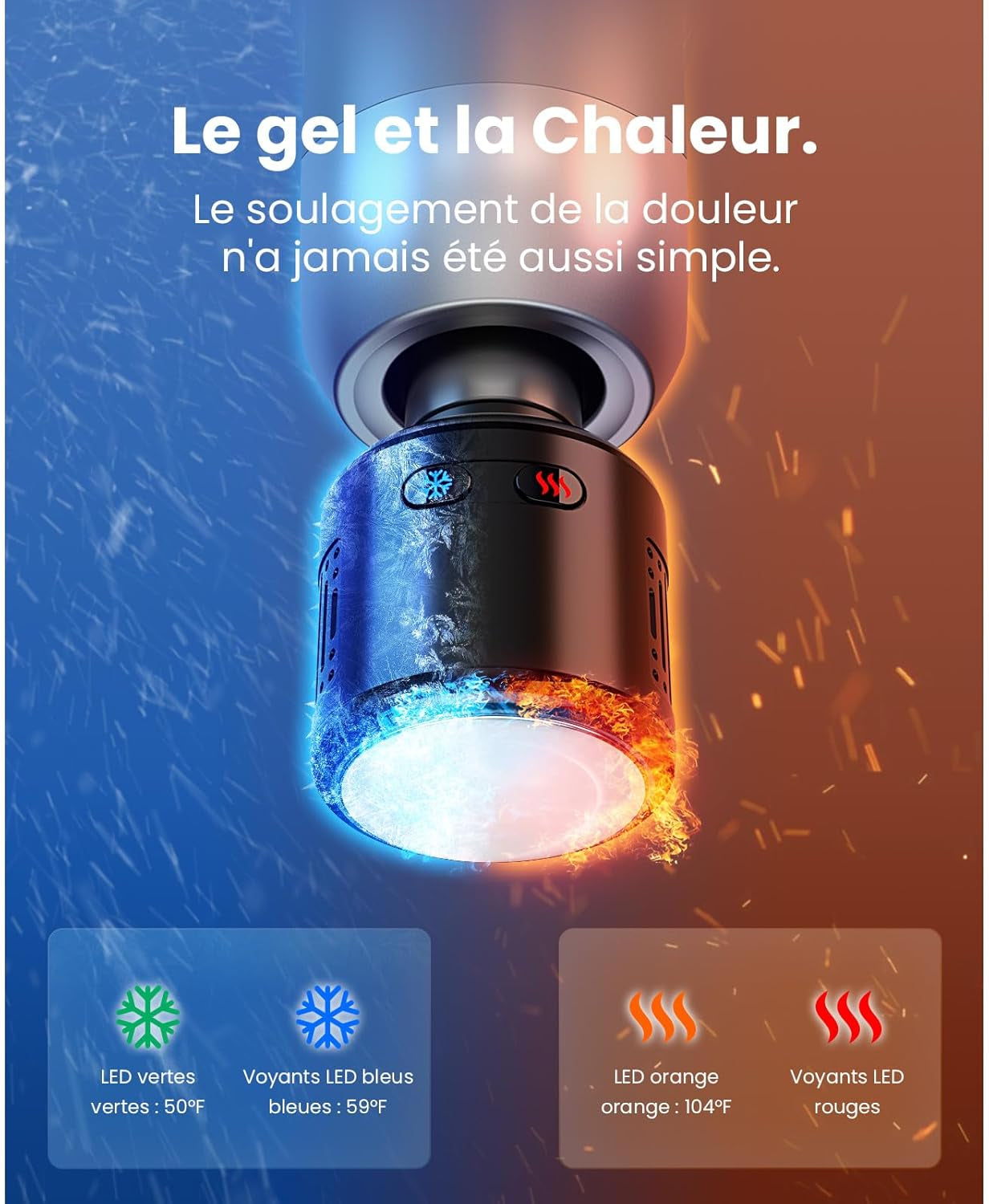 Pistolet De Massage Avec Thérapie Par Le Chaud Et Le Froid, Bob and Brad C2 Pro Masseur De Tissus Profonds Avec Chaleur,Pour Le Gymnase, La Maison, La Récupération, Le Soulagement De La Douleur