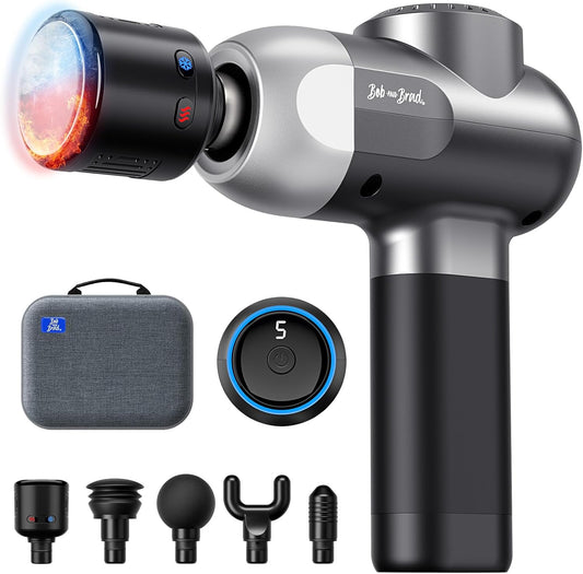 Pistolet De Massage Avec Thérapie Par Le Chaud Et Le Froid, Bob and Brad C2 Pro Masseur De Tissus Profonds Avec Chaleur,Pour Le Gymnase, La Maison, La Récupération, Le Soulagement De La Douleur