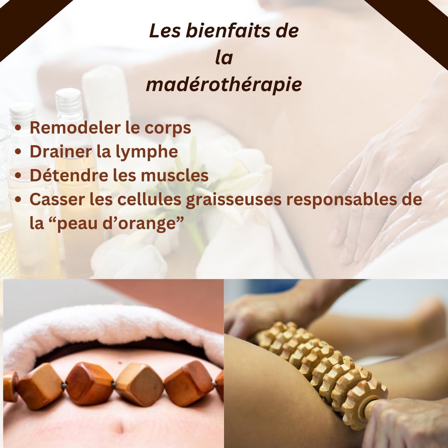 Madérothérapie Kit Complet Cellulite 4 En 1. Massage Pour Visage Et Corps. Améliore La Circulation. Kit anti Cellulite Et De Drainage Lymphatique.