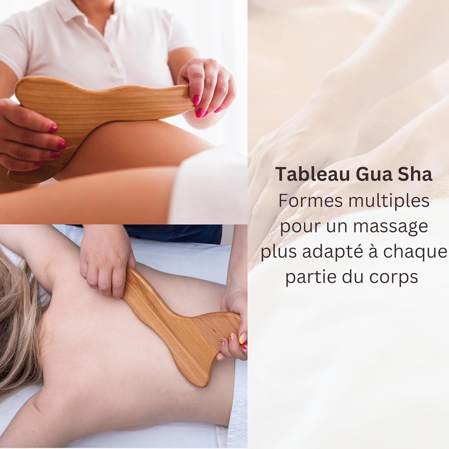 Madérothérapie Kit Complet Cellulite 4 En 1. Massage Pour Visage Et Corps. Améliore La Circulation. Kit anti Cellulite Et De Drainage Lymphatique.